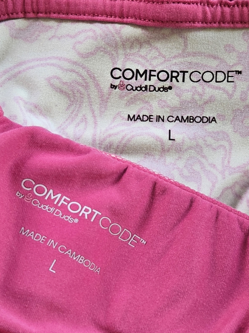 Comfort Code by Cuddl Duds 2 Pc Lounge Set Pink Paisley Hoodie & Cropped Pants - Picture 4 of 10
